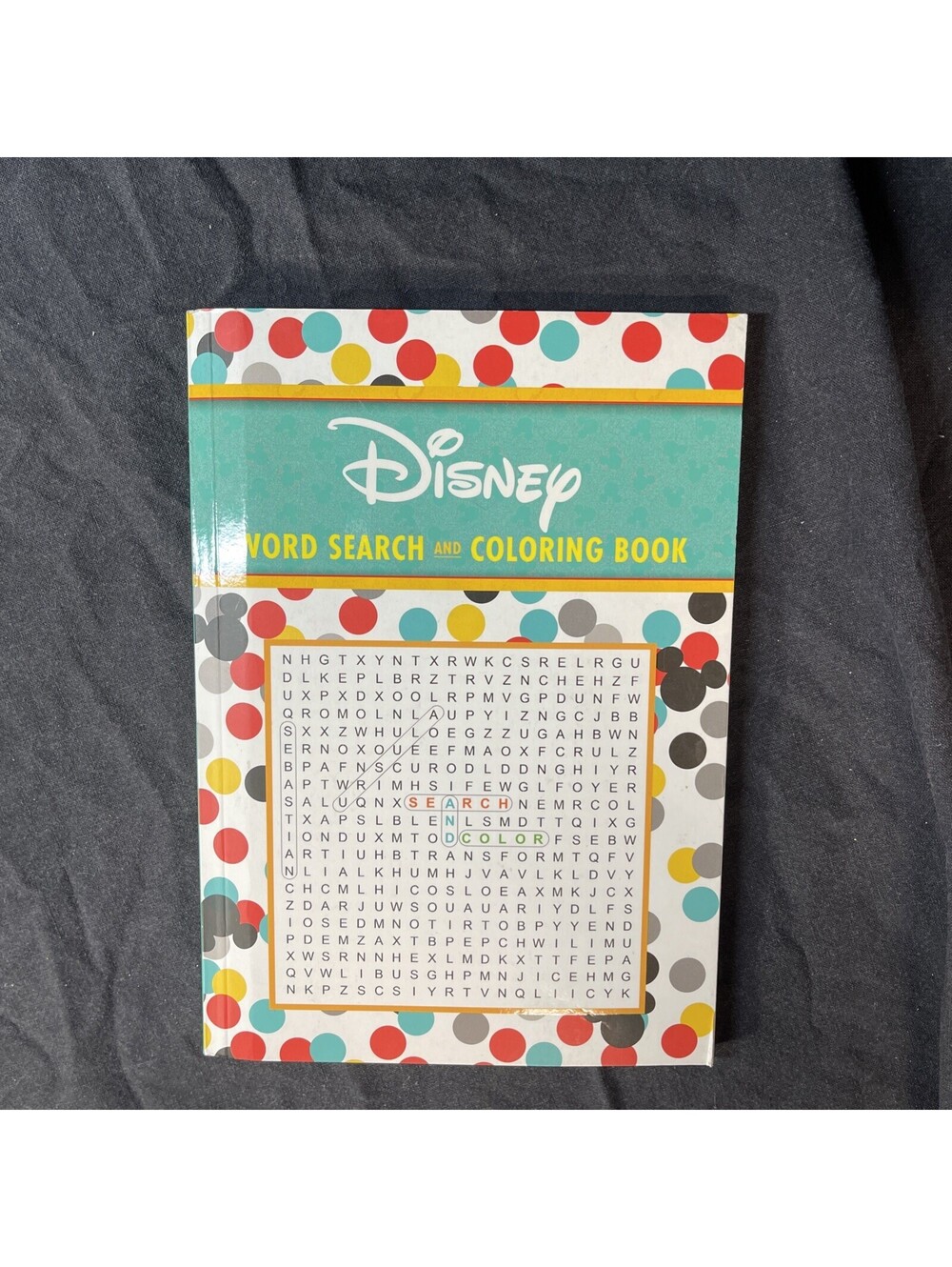 Disney Word Search and Coloring - Paperback, by Editors of Thunder - Very Good